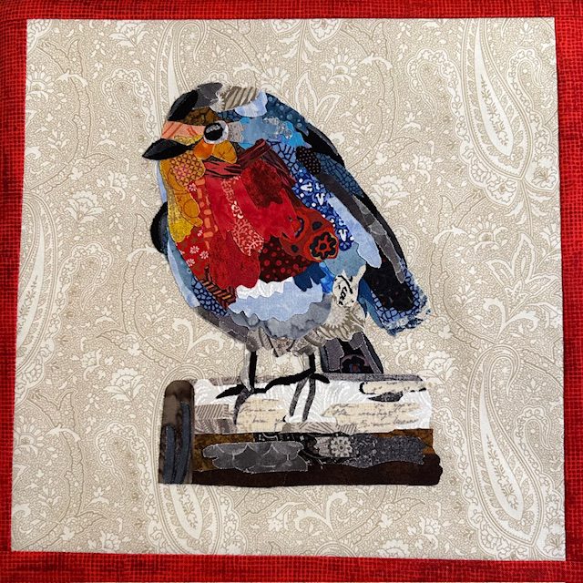 Collage Quilting: Springtime Bluebird