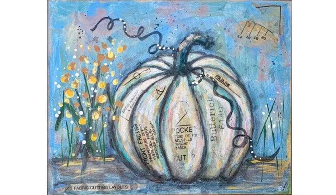 Collaged Pumpkin: Mixed Media Painting Workshop